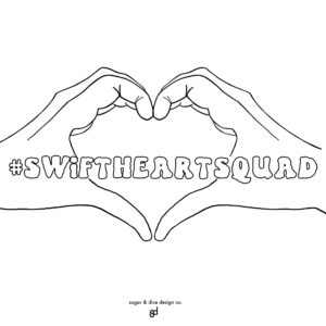 #SwiftHeartSquad Colouring Page